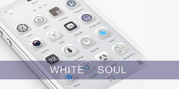 go launcher themes White Soul