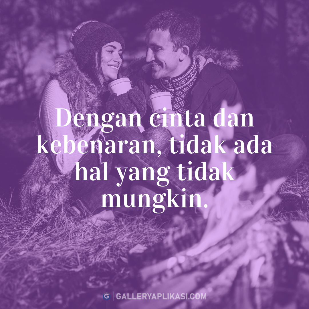 Gambar Cinta Dan Kebenaran Dominasi Ungu Monotone