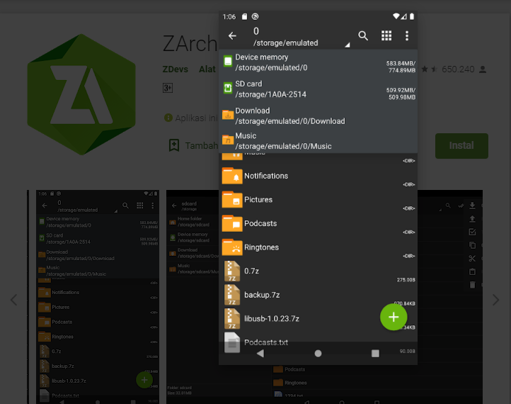 aplikasi zarchiver android