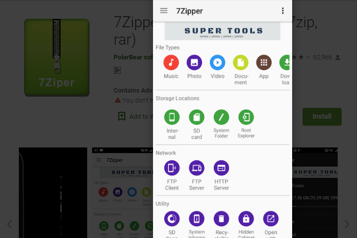7Zipper Aplikasi RAR Android