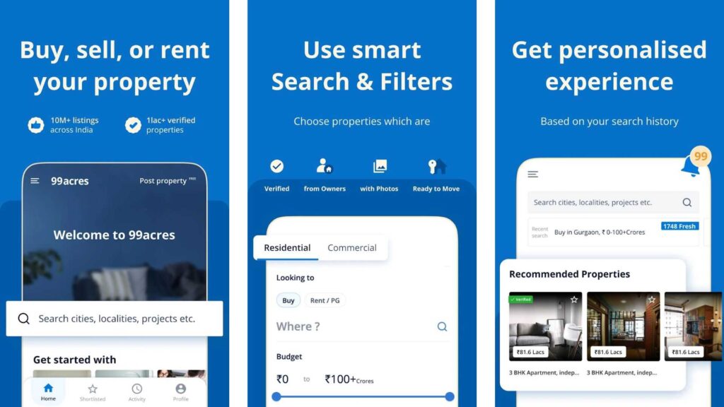 99acres App Features
