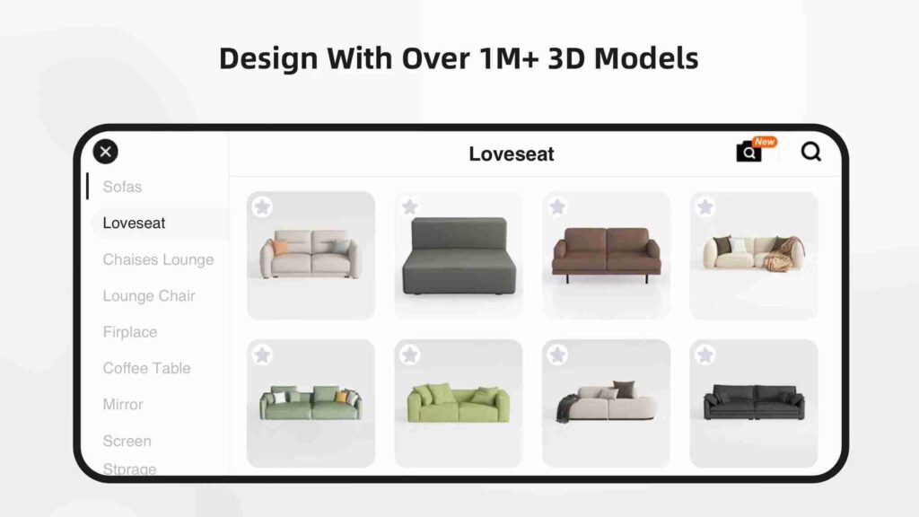 Android apps, interior design software