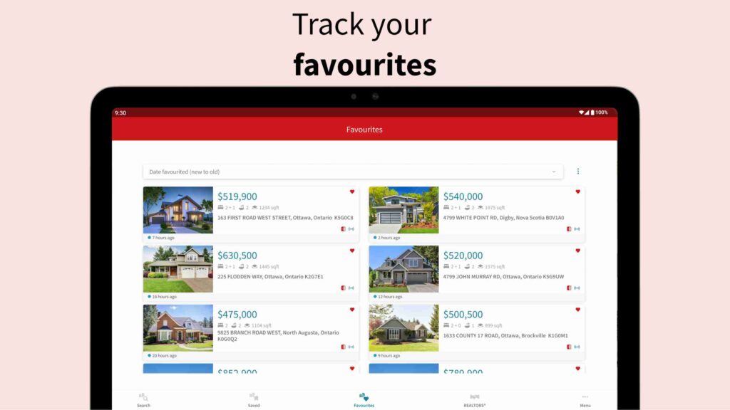 Canada real estate app