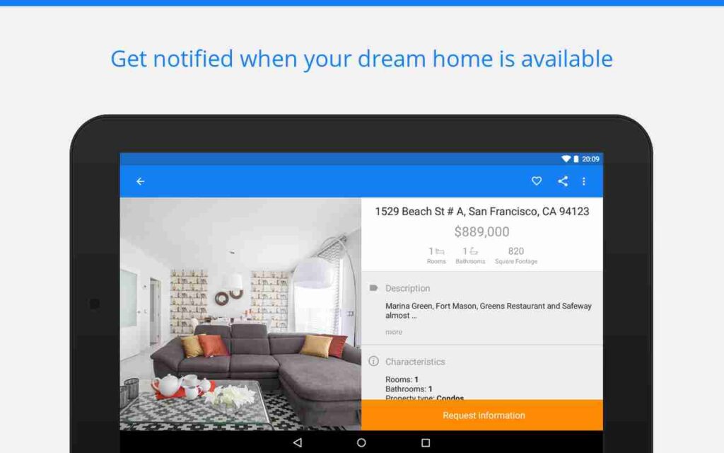 find dream home, find homes, free real estate app