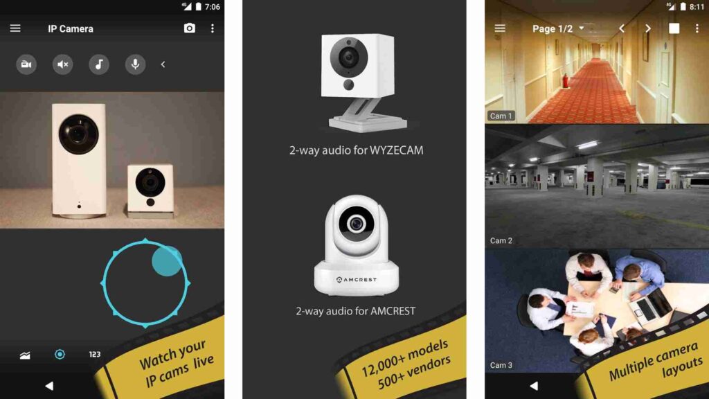 tinyCam Monitor App, tinyCam Monitor PRO, IP cameras,